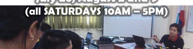 Gizduino EX Workshop this coming July 26, August 2 and 9,&nbsp;2014